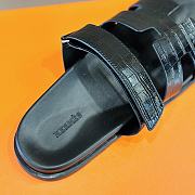 Fortok Hermes Chypre Sandals Crocodile Leather  Black - 4