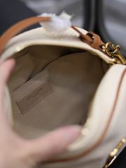 Fortok Saint Laurent White Camera Bag In Raffia And Vegetable-Tanned Leather - 5