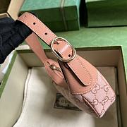 Fortok Gucci Pink Ophidia Mini Textured-leather Trimmed Canvas-jacquard Shoulder Bag - 3