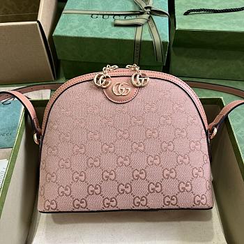 Fortok Gucci Pink Ophidia GG Small Shoulder Bag 23.5x19x8cm