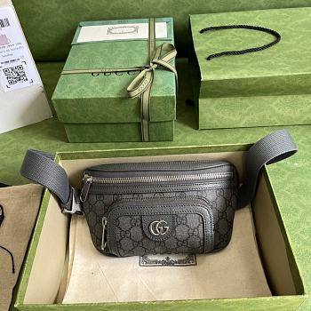 Fortok Gucci Ophidia Multi-Pocket Belt Bag Grey 23cm