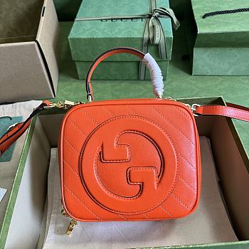 Fortok Gucci Blondie Top Handle Bag Orange 17x15x9cm