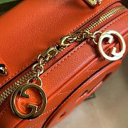 Fortok Gucci Blondie Top Handle Bag Orange 17x15x9cm - 6