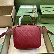 Fortok Gucci Blondie Top Handle Bag Red 17x15x9cm - 4