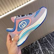 Fortok Gucci Blue Run Suede Sneakers - 6