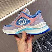 Fortok Gucci Blue Run Suede Sneakers - 5