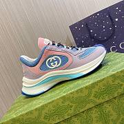 Fortok Gucci Blue Run Suede Sneakers - 4