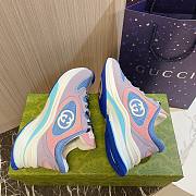 Fortok Gucci Blue Run Suede Sneakers - 2