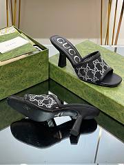 Fortok Gucci Black GG Heeled Sandals - 2