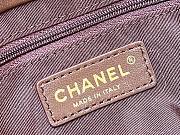 Fortok Chanel Backpack Wool Tweed, Lambskin & Gold-Tone Metal Orange & Multicolor - 5