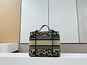 Fortok Dior Travel Convertible Vanity Case Mizza Embroidered Canva - 5
