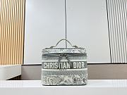 Fortok Dior Oblique Classic Tiger Canvas Embroidery Vanity Case - 1