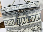 Fortok Dior Oblique Classic Tiger Canvas Embroidery Vanity Case - 6