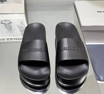 Fortok Balenciaga Chunky Rubber Sandals Black 