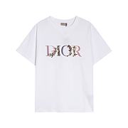 Fortok Dior Flowers Embroidered T-shirt Black/White - 3