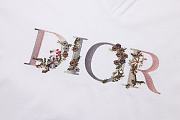Fortok Dior Flowers Embroidered T-shirt Black/White - 2