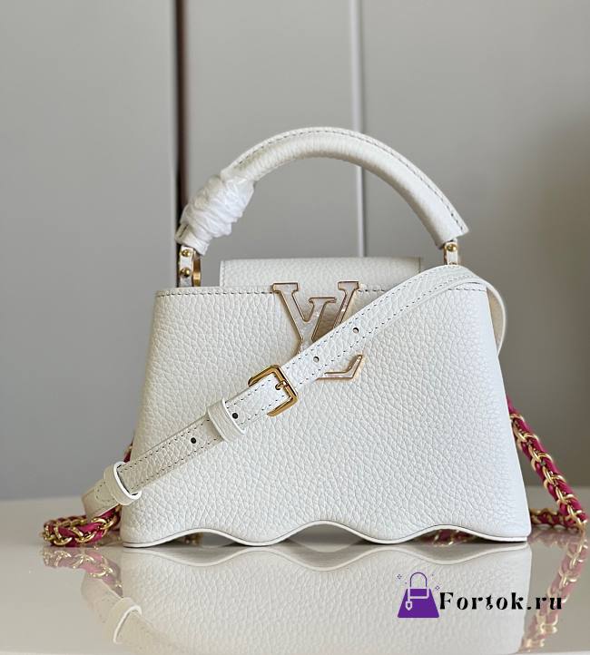 Fortok Louis Vuitton Capucines Mini Bag White 22x14x7.5cm - 1