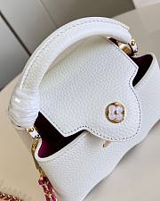 Fortok Louis Vuitton Capucines Mini Bag White 22x14x7.5cm - 5