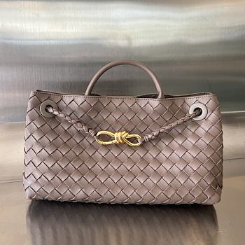 Fortok Bottega Veneta Small East West Andiamo Bag Taupe 29x18x10cm