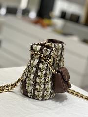 Fortok Chanel Backpack Wool Tweed, Lambskin & Gold-Tone Metal Brown & Multicolor - 5