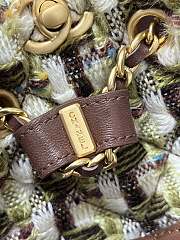 Fortok Chanel Backpack Wool Tweed, Lambskin & Gold-Tone Metal Brown & Multicolor - 3