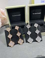 Fortok Van Cleef & Arpels Magic Alhambra Diamond 18K White/Yellow Gold Earrings - 1