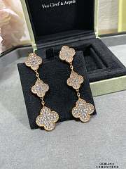 Fortok Van Cleef & Arpels Magic Alhambra Diamond 18K White/Yellow Gold Earrings - 2