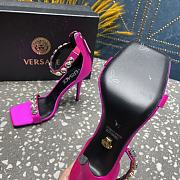 Fortok Versace Embellished Satin Sandals Pink - 3