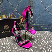 Fortok Versace Embellished Satin Sandals Pink - 4