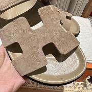 Fortok Hermes Chypre Sandals Beige Suede - 6