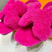 Fortok Hermes Oran Teddy Bear Fuchsia Pink Slippers - 2