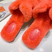 Fortok Hermes Oran Teddy Bear Fuchsia Orange Slippers - 2