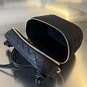 Fortok Bottega Veneta Mini Intrecciato Vanity Case Black 18x12.5x8cm - 6