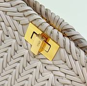 Fortok Fendi Peekaboo Iseeyou Camellia Interlace Leather Bag 20x10.5x15cm - 3
