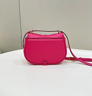 Fortok Fendi C'mon Small Fuchsia Leather Bag Pink 20x6.5x15cm - 4