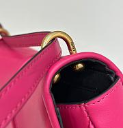 Fortok Fendi C'mon Small Fuchsia Leather Bag Pink 20x6.5x15cm - 2