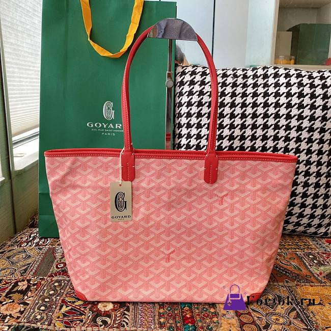 Fortok Goyard Artois Tote Bag Pink 30×14×25cm - 1