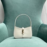 Fortok Saint Laurent Le5A7 Hobo Shoulder Bag in White 18.4x4x11cm - 1