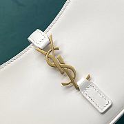 Fortok Saint Laurent Le5A7 Hobo Shoulder Bag in White 18.4x4x11cm - 4