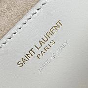 Fortok Saint Laurent Le5A7 Hobo Shoulder Bag in White 18.4x4x11cm - 3