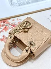 Fortok Dior Lady Mini Bag Beige 12x10.5x5cm - 6
