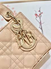 Fortok Dior Lady Mini Bag Beige 12x10.5x5cm - 5