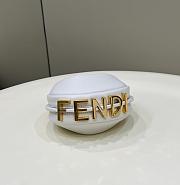 Fendi Nano Fendigraphy White Leather Bag 16.5x14x5cm - 5