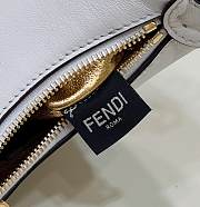 Fendi Nano Fendigraphy White Leather Bag 16.5x14x5cm - 4