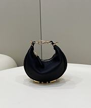 Fendi Nano Fendigraphy Black Leather Bag 16.5x14x5cm - 1