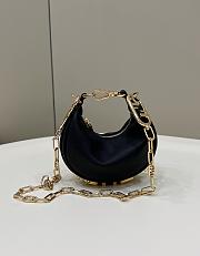 Fendi Nano Fendigraphy Black Leather Bag 16.5x14x5cm - 5