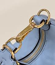Fendi Nano Fendigraphy Blue Leather Bag 16.5x14x5cm - 3