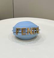 Fendi Nano Fendigraphy Blue Leather Bag 16.5x14x5cm - 4