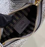 Fendi Nano Fendigraphy Silver Leather Bag 16.5x14x5cm - 6