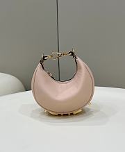 Fendi Nano Fendigraphy Light Pink Leather Bag 16.5x14x5cm - 1